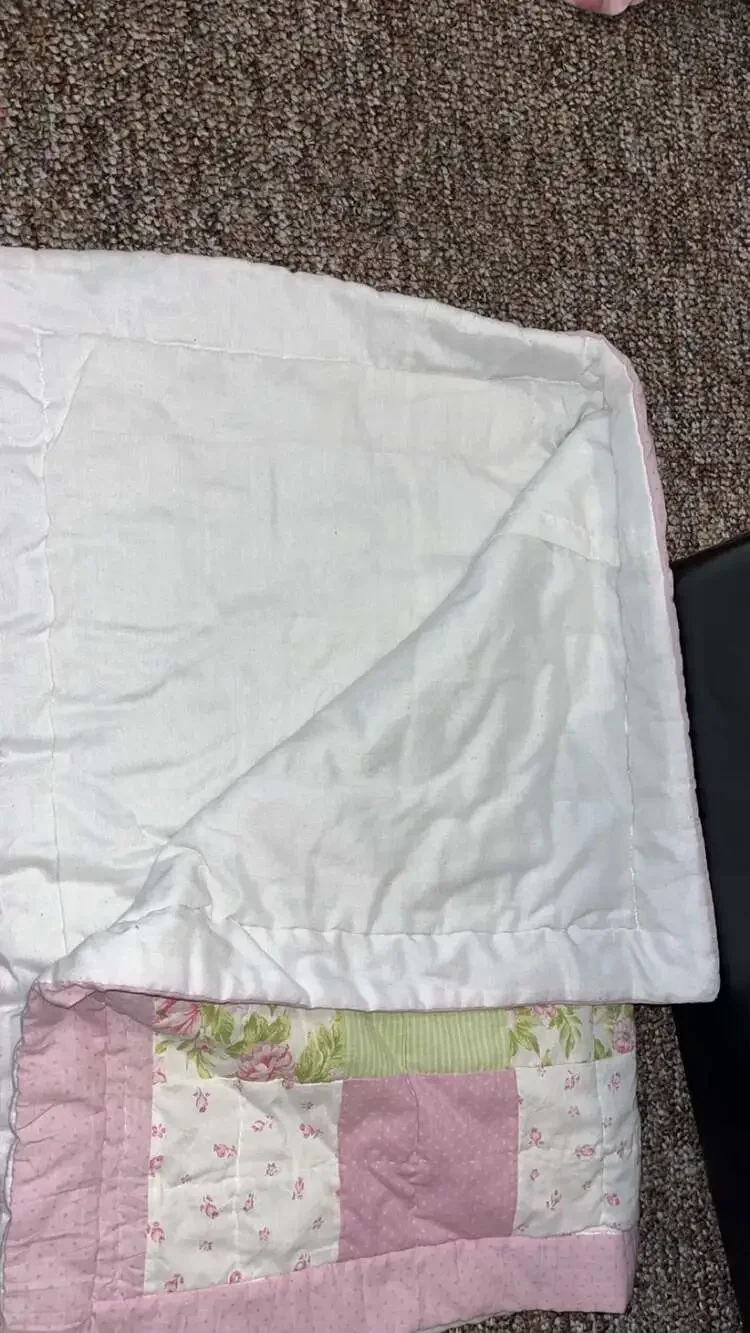Vintage Floral Patchwork Quilt Pillowcase